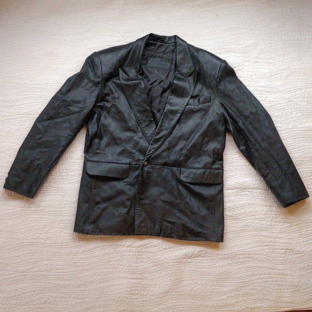 Bellesac Black Italian Leather Men's Jacket